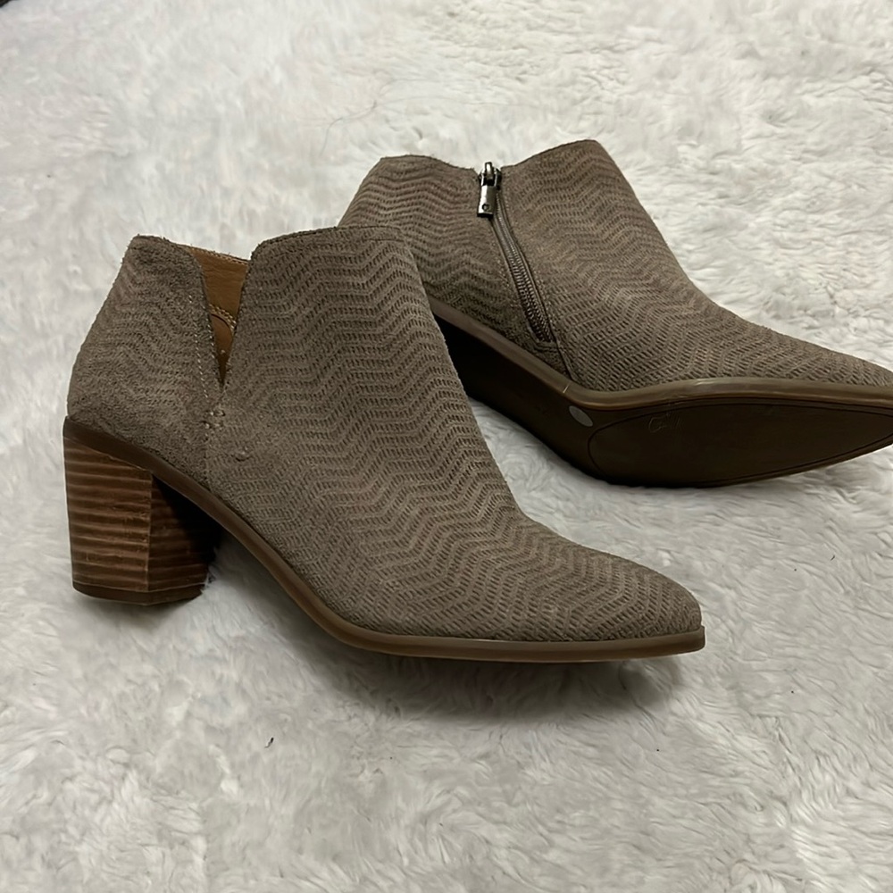 Lucky brand leather ankle booties